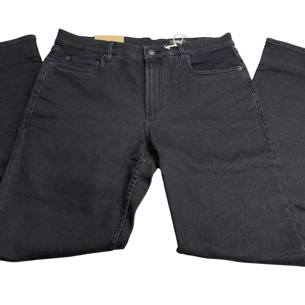Faherty Men's Slim Jeans — Charcoal Black